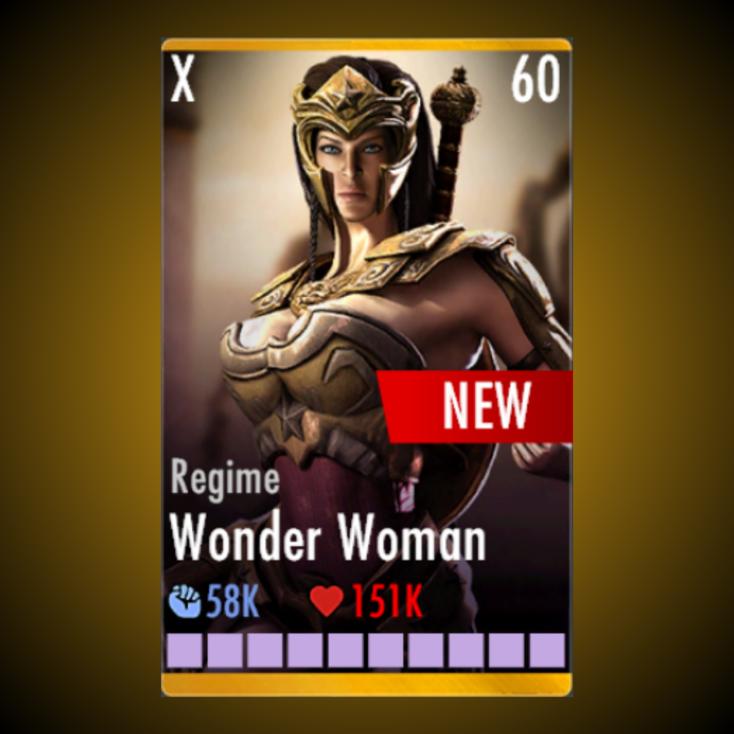 REGIME WONDER WOMAN ELITE X LEVEL 60