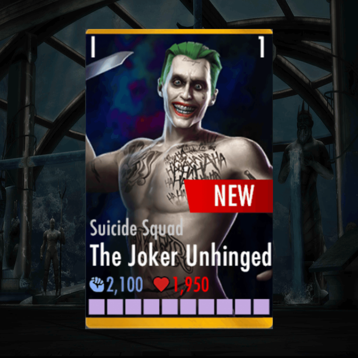 SUICIDE SQUAD THE JOKER UNHINGED ELITE 1 LEVEL 1