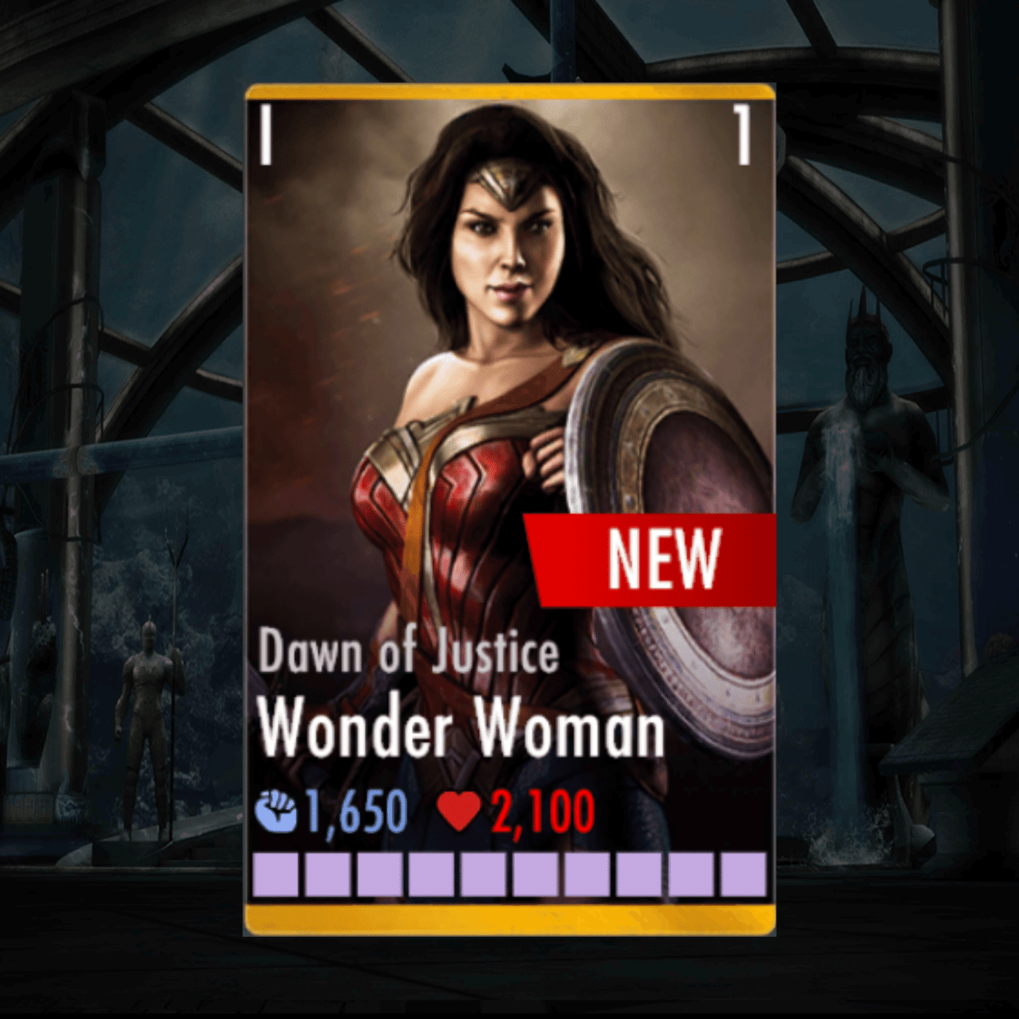 DAWN OF JUSTICE WONDER WOMAN ELITE 1 LEVEL 1