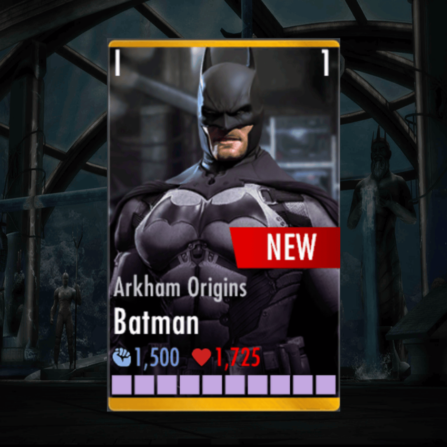 ARKHAM ORIGINS BATMAN ELITE 1 LEVEL 1