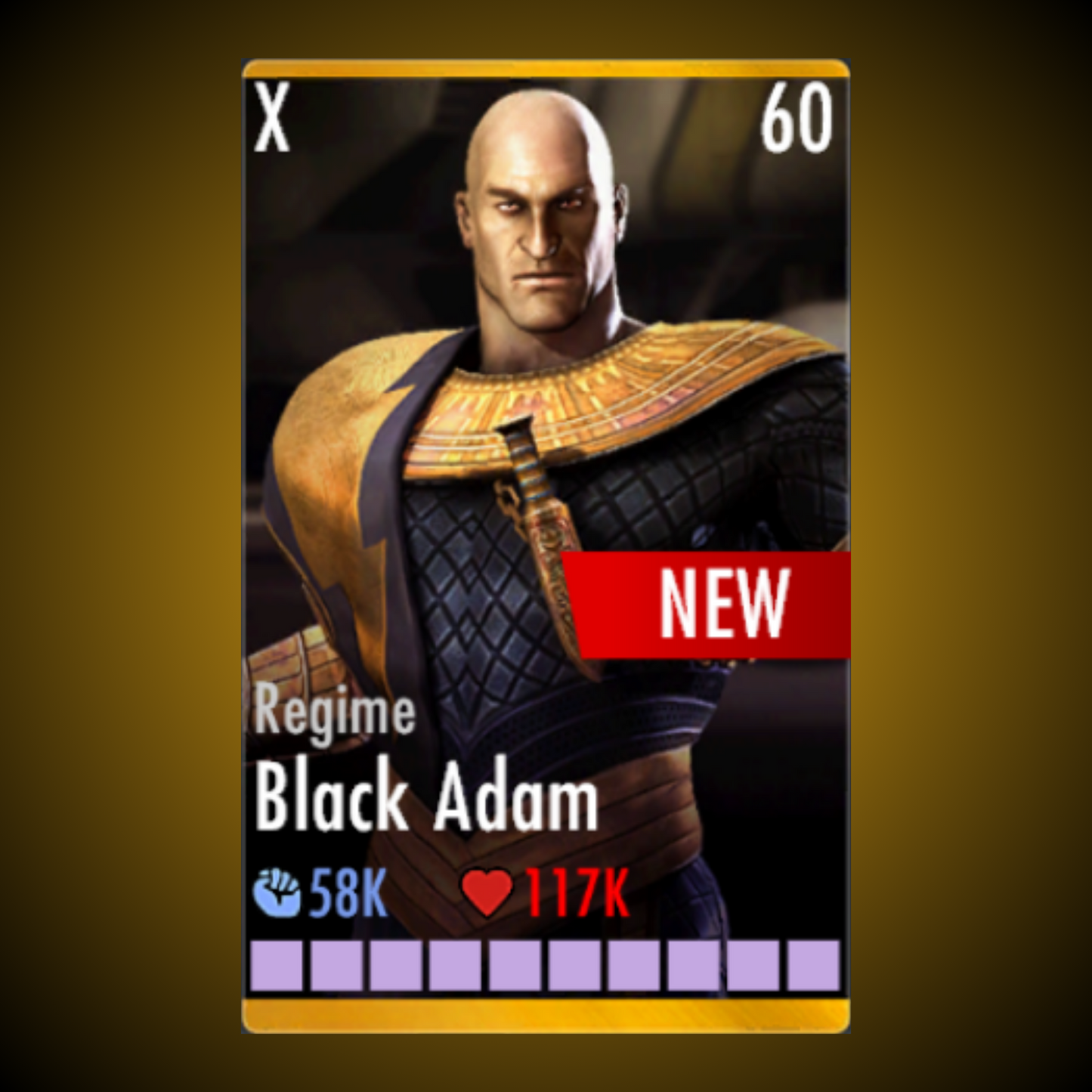 REGIME BLACK ADAM ELITE X LEVEL 60