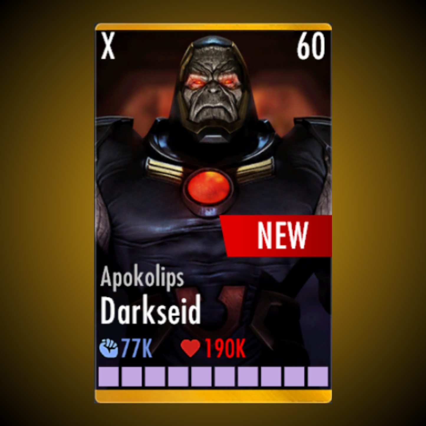 APOKOLIPS DARKSEID ELITE X LEVEL 60