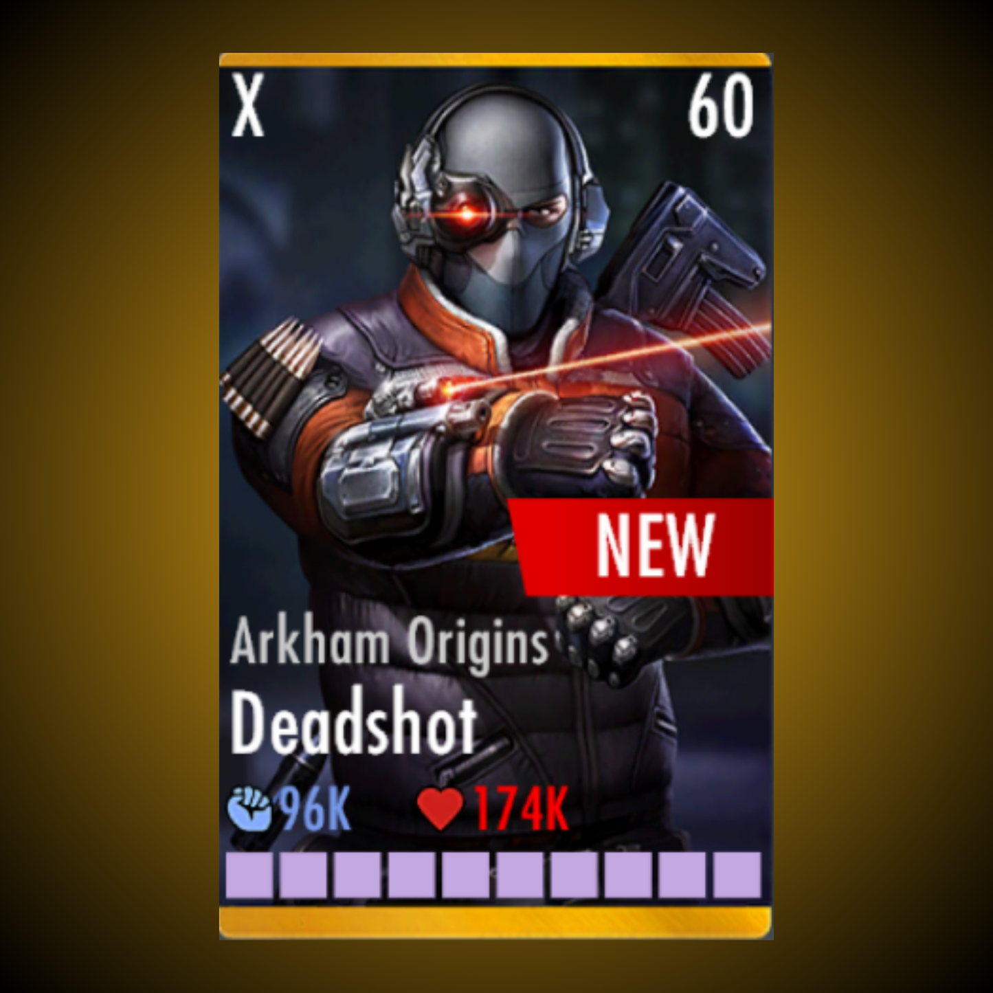 ARKHAM ORIGINS DEADSHOT ELITE X LEVEL 60