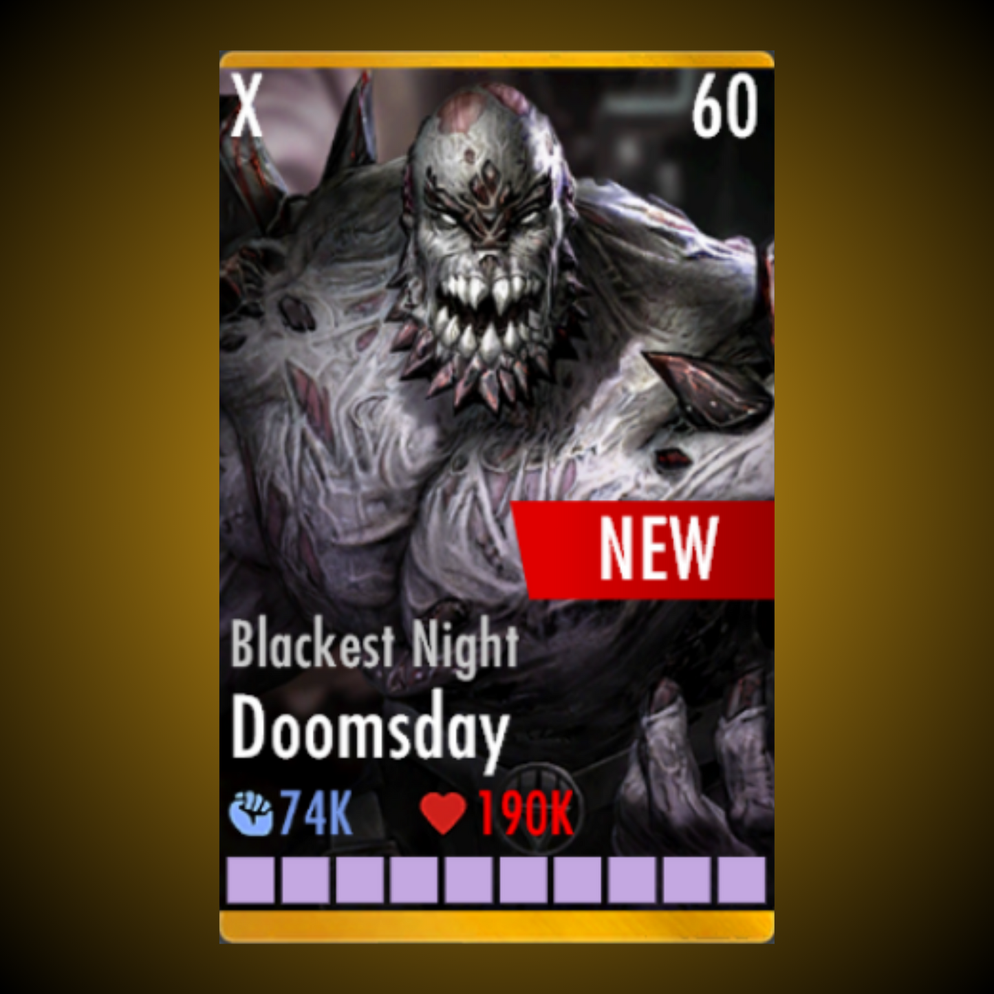 BLACKEST NIGHT DOOMSDAY ELITE X LEVEL 60