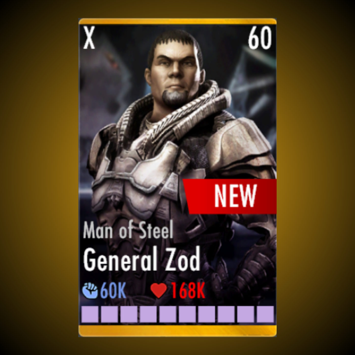 MAN OF STEEL GENERAL ZOD ELITE X LEVEL 60