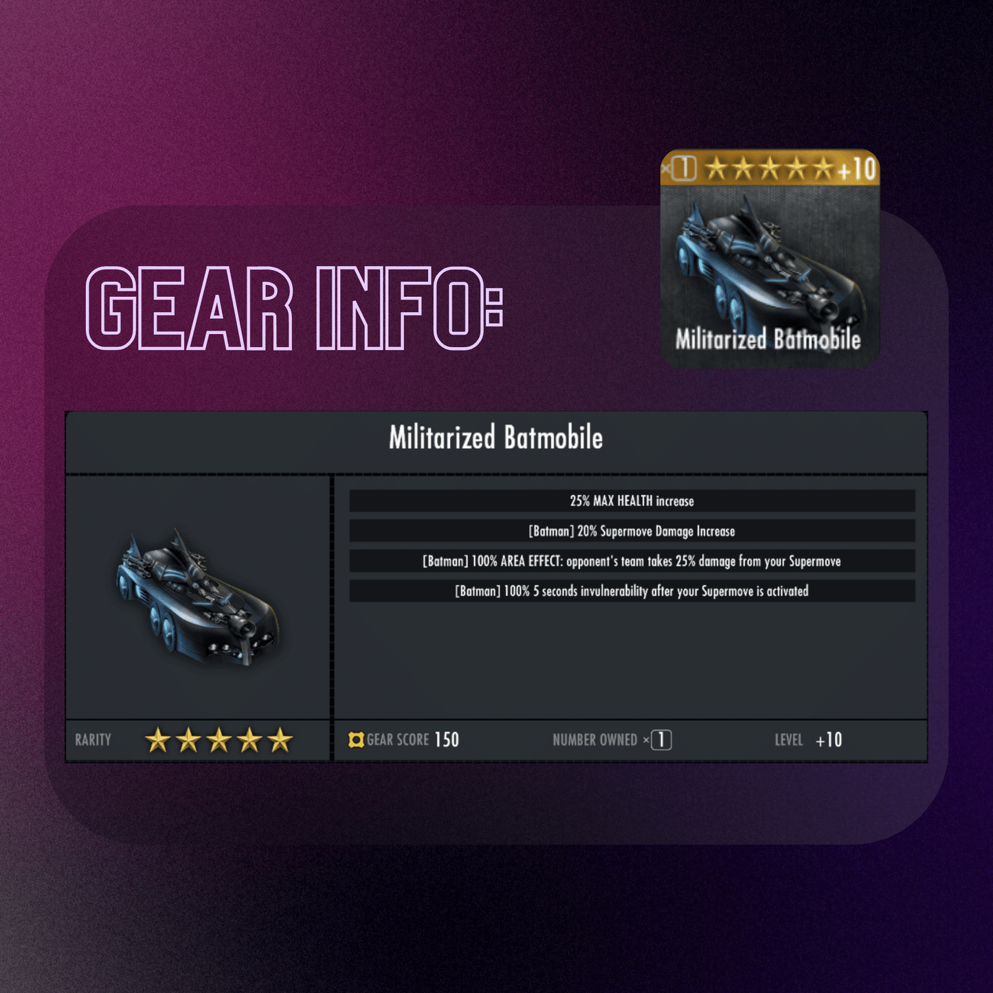 MILITARIZED BATMOBILE MAX EVOLUTION