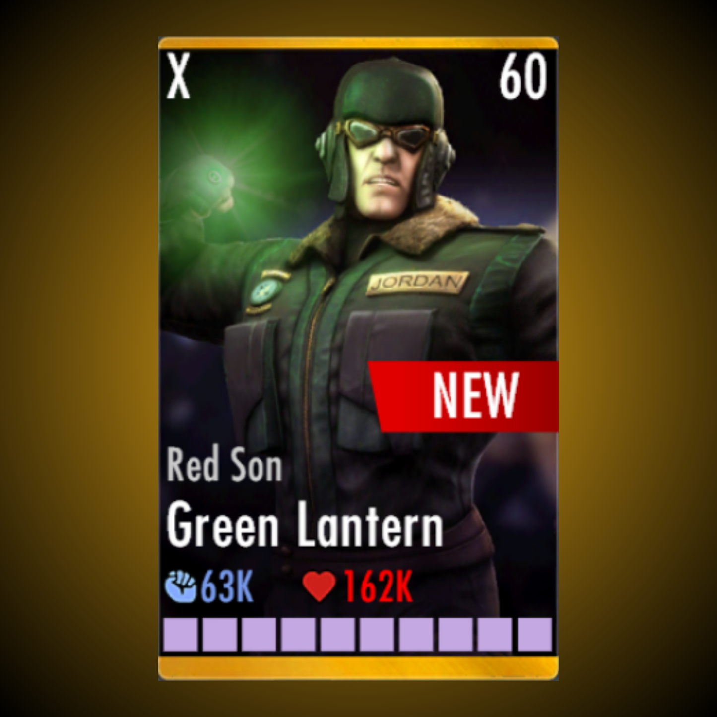 RED SON GREEN LANTERN ELITE X LEVEL 60