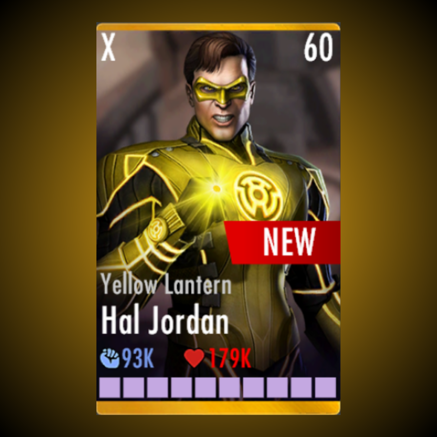 YELLOW LANTERN HAL JORDAN ELITE X LEVEL 60