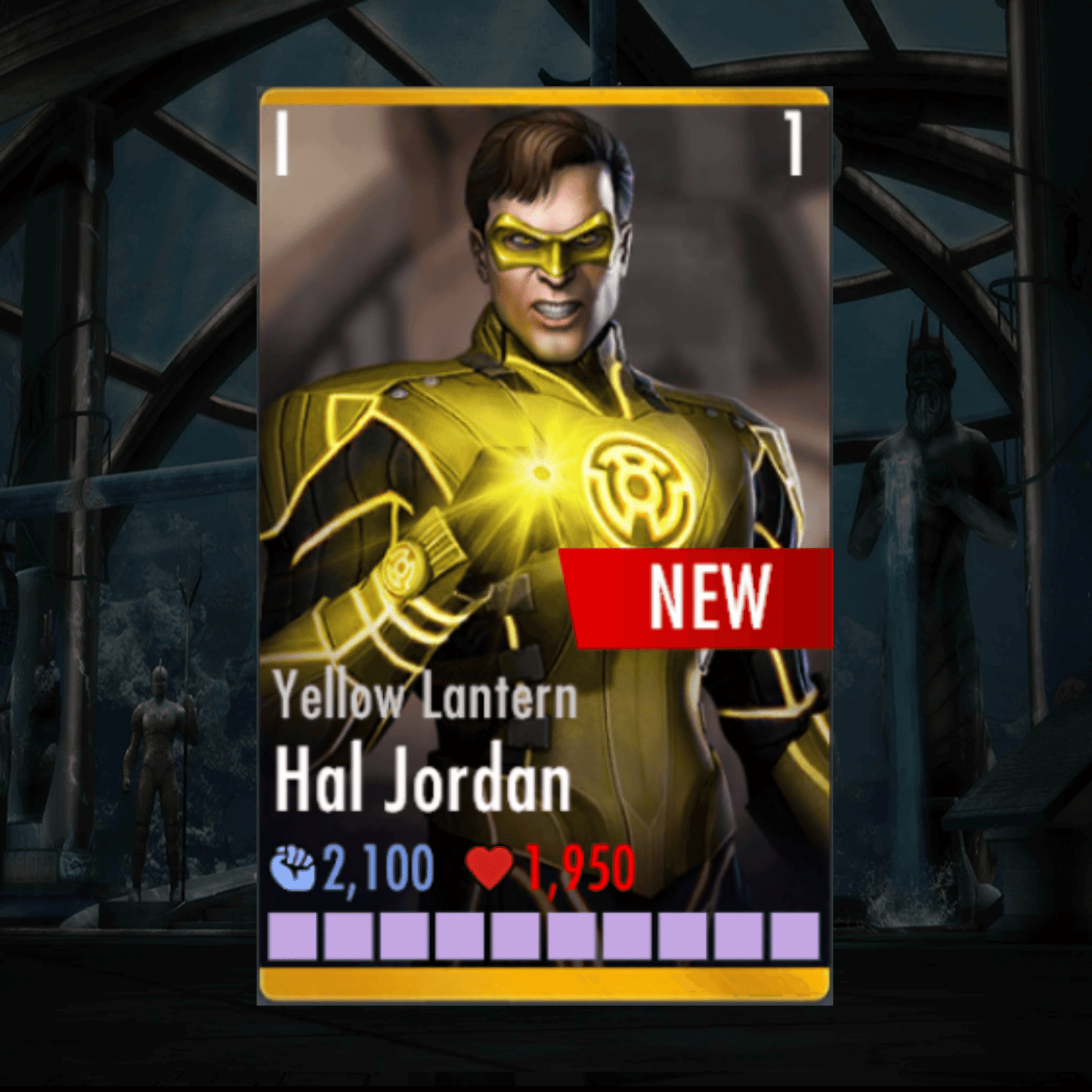 YELLOW LANTERN HAL JORDAN ELITE 1 LEVEL 1