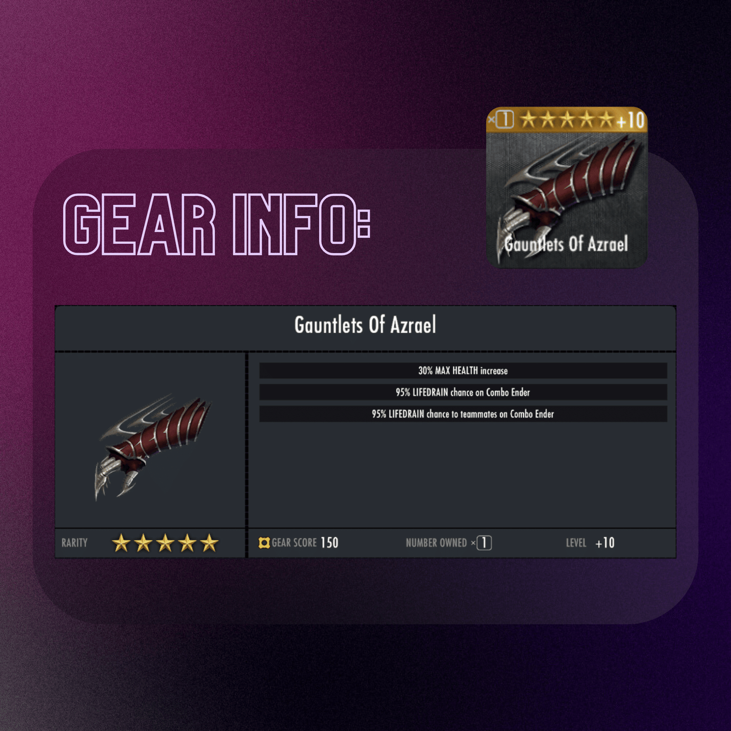 GAUNTLETS OF AZRAEL MAX EVOLUTION