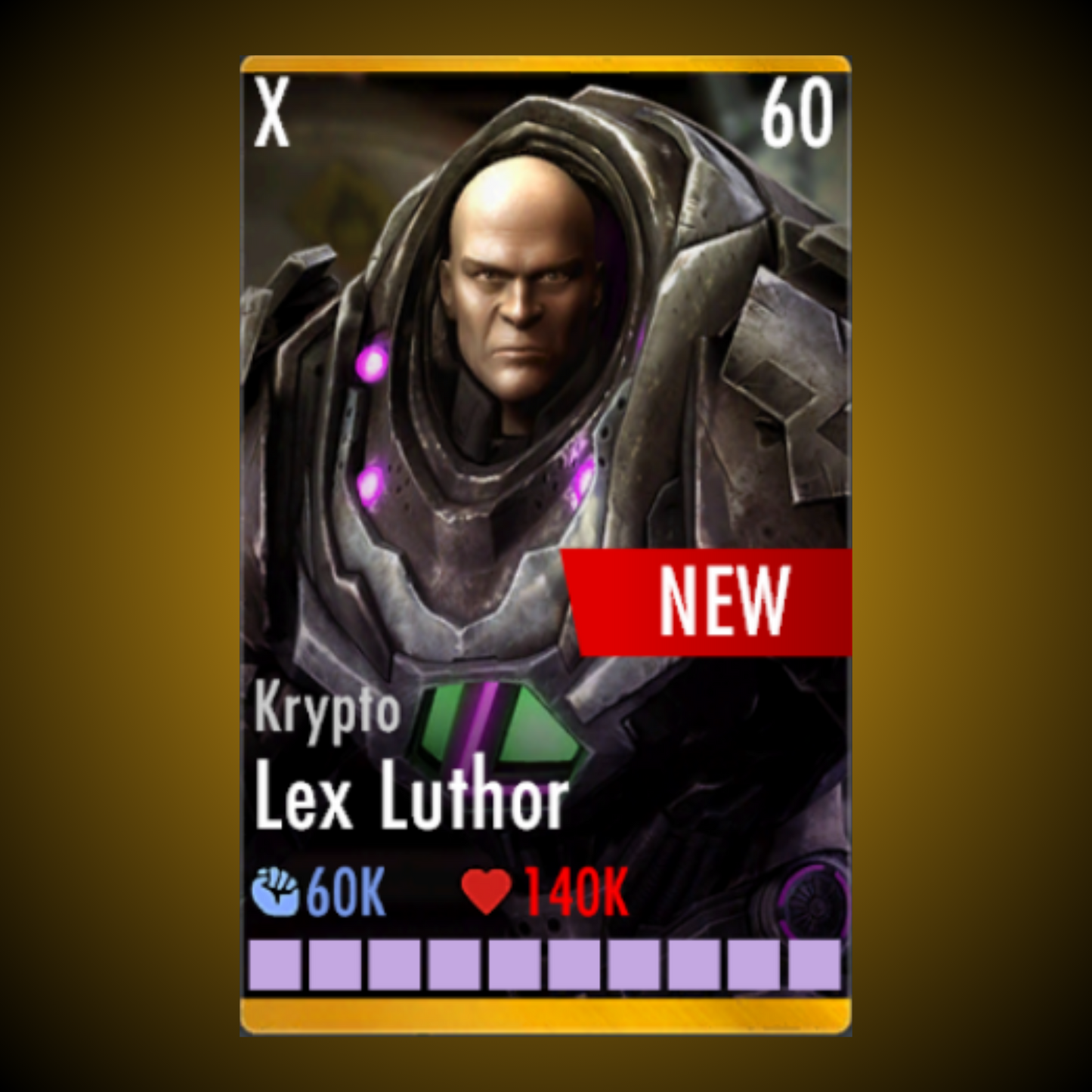 KRYPTO LEX LUTHOR ELITE X LEVEL 60