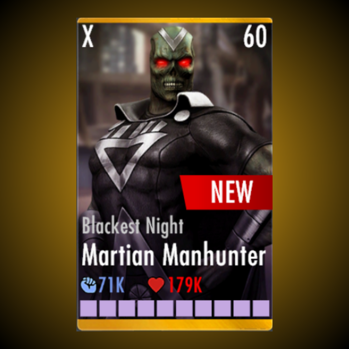 BLACKEST NIGHT MARTIAN MANHUNTER ELITE X LEVEL 60