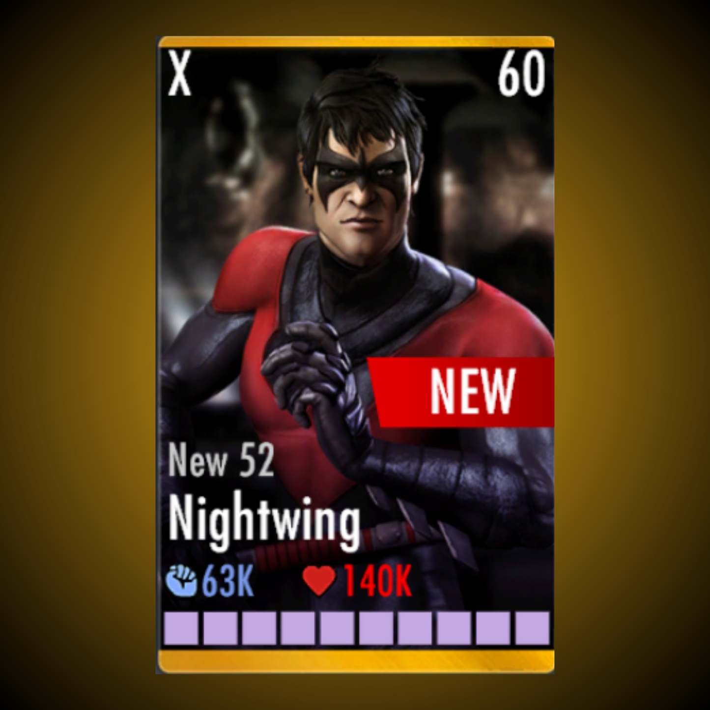 NEW 52 NIGHTWING ELITE X LEVEL 60