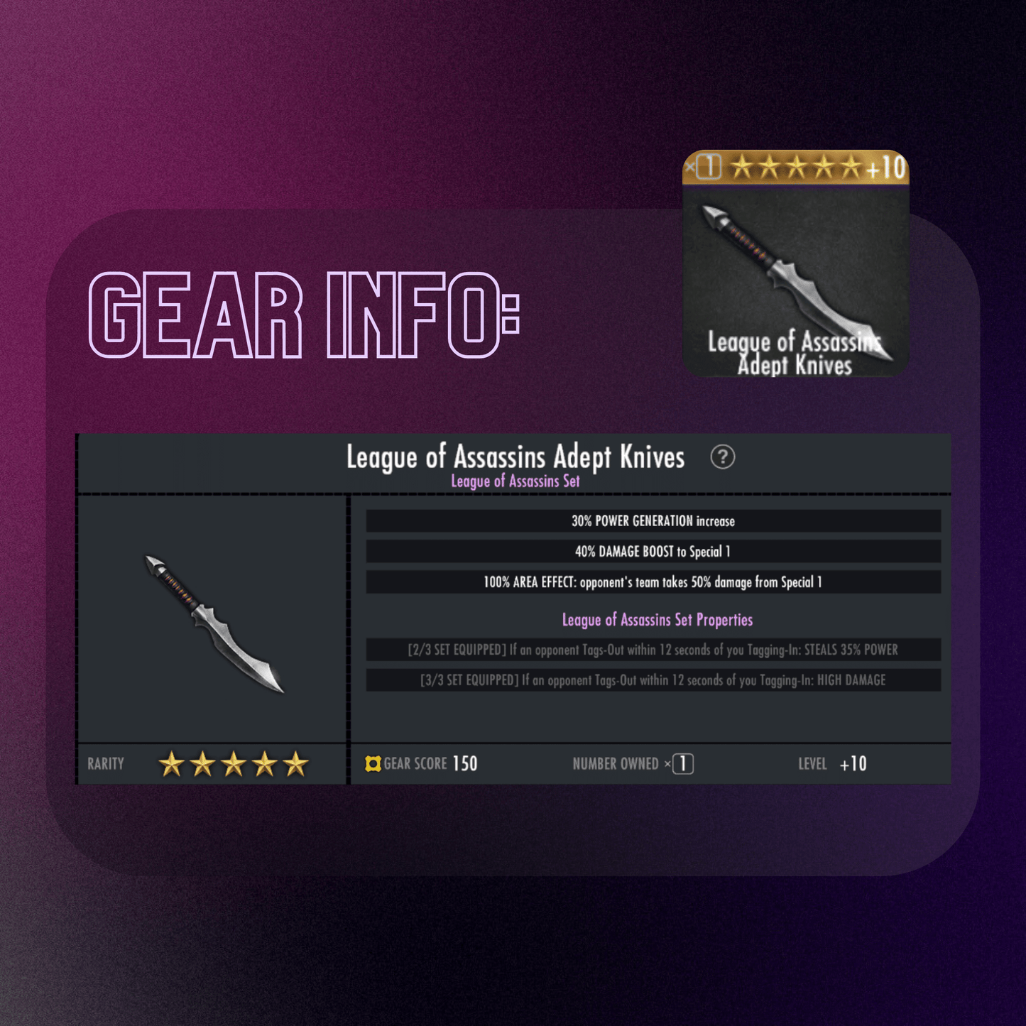 LEAGUE OF ASSASSINS ADEPT KNIVES MAX EVOLUTION