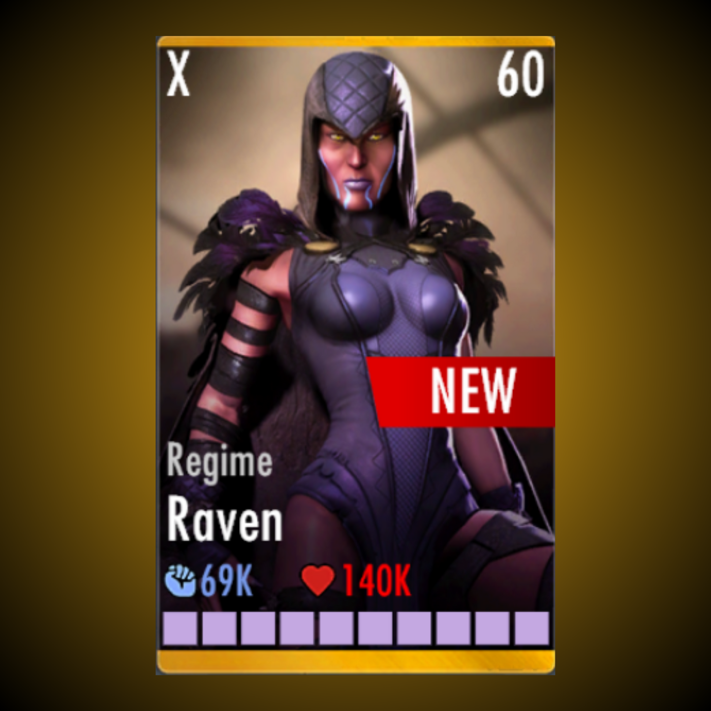 REGIME RAVEN ELITE X LEVEL 60