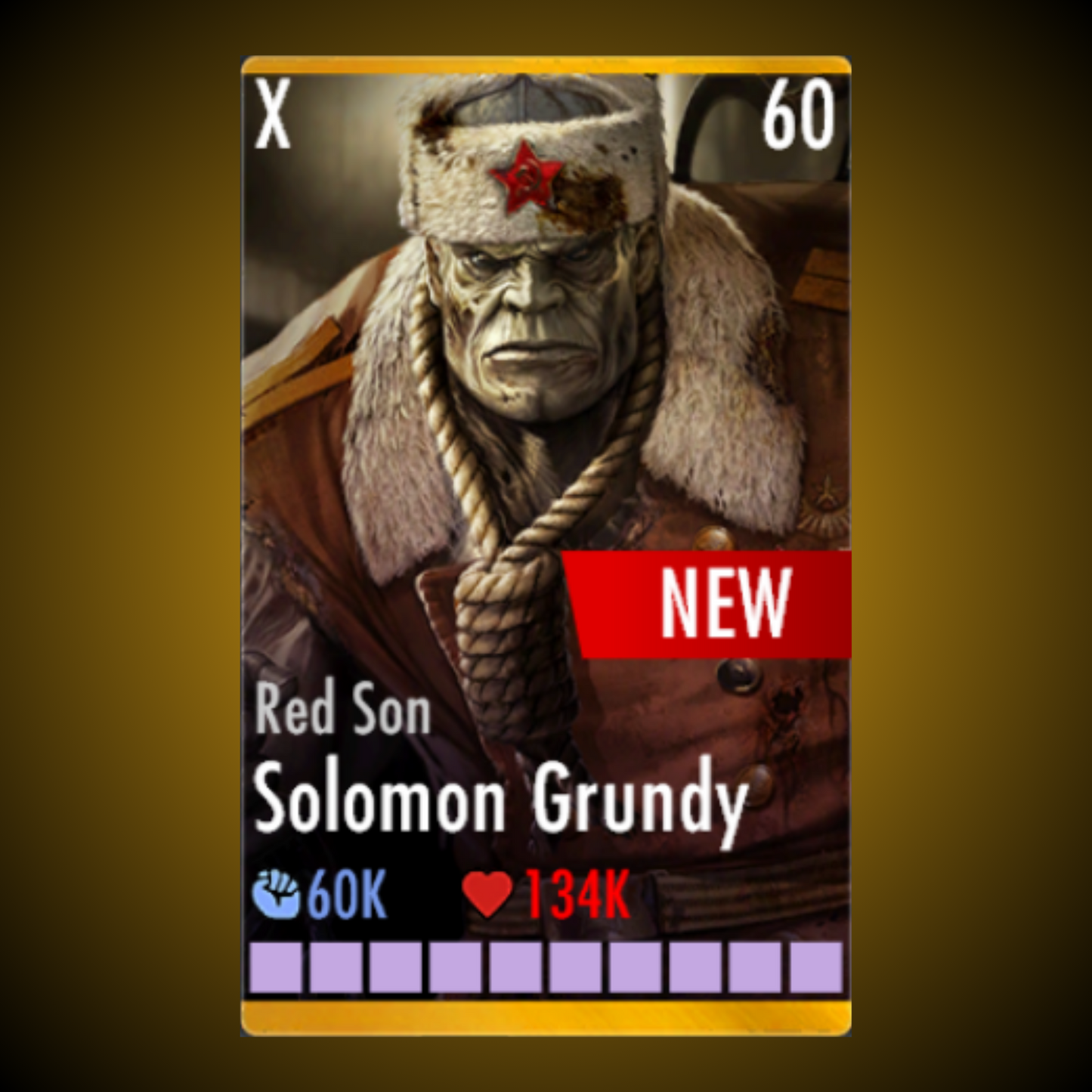 RED SON SOLOMON GRUNDY ELITE X LEVEL 60