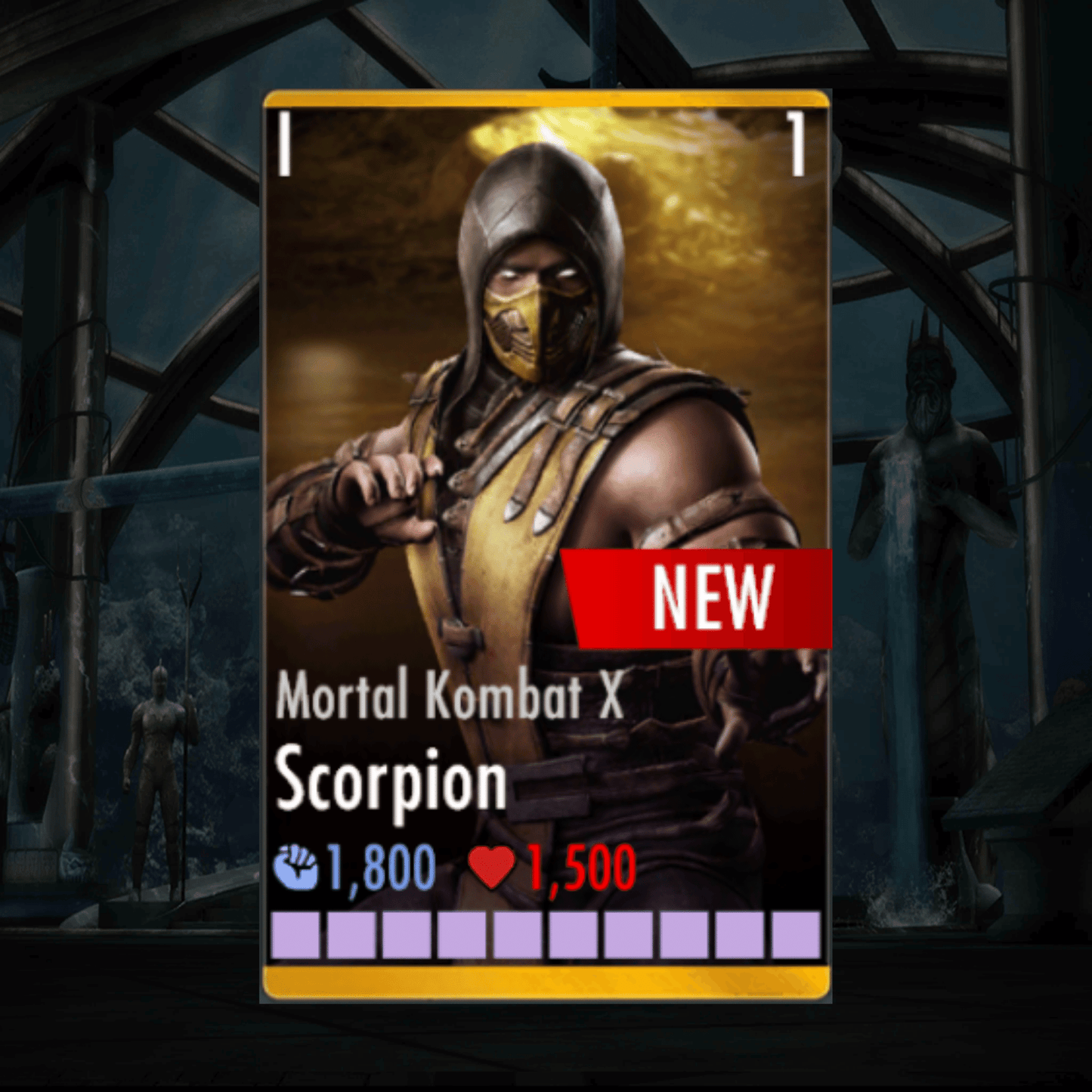 MORTAL KOMBAT X SCORPION ELITE 1 LEVEL 1