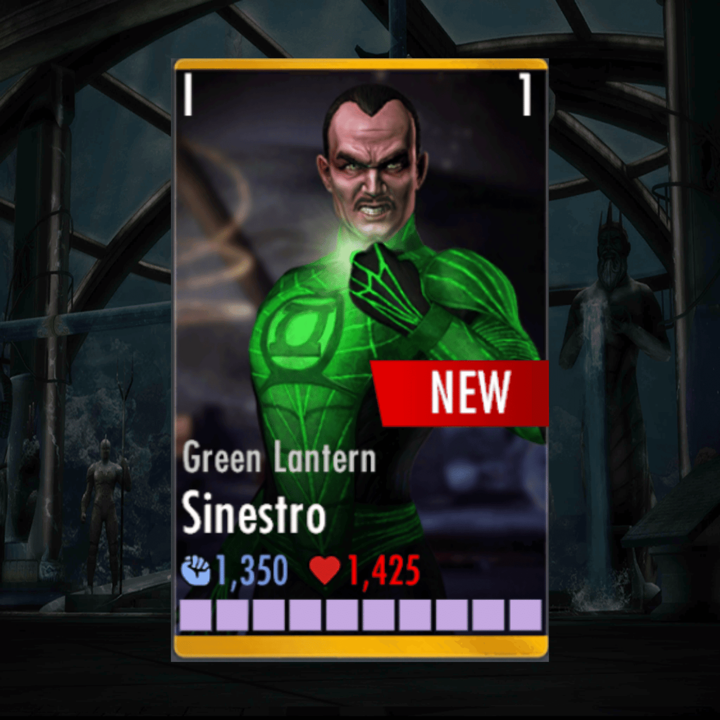 GREEN LANTERN SINESTRO ELITE 1 LEVEL 1
