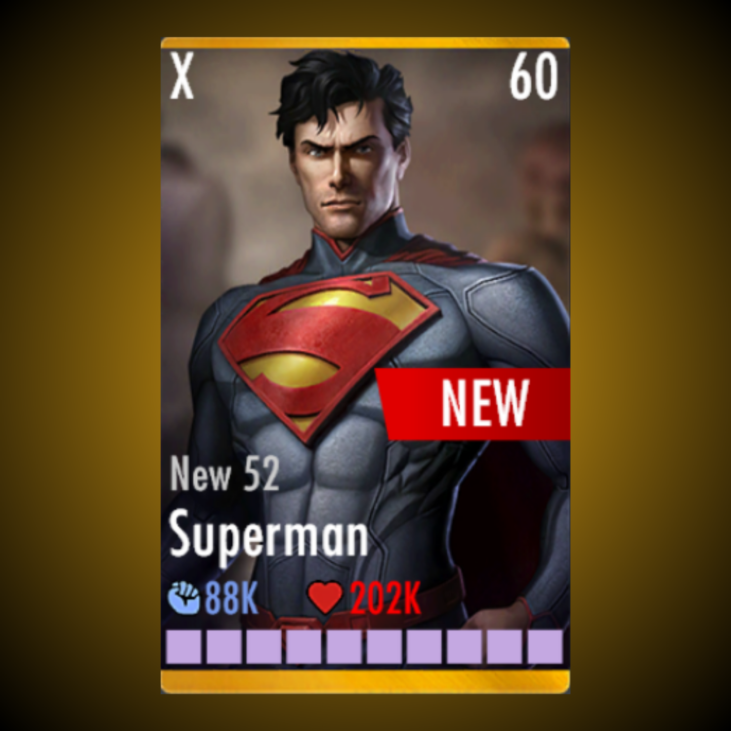 NEW 52 SUPERMAN ELITE X LEVEL 60