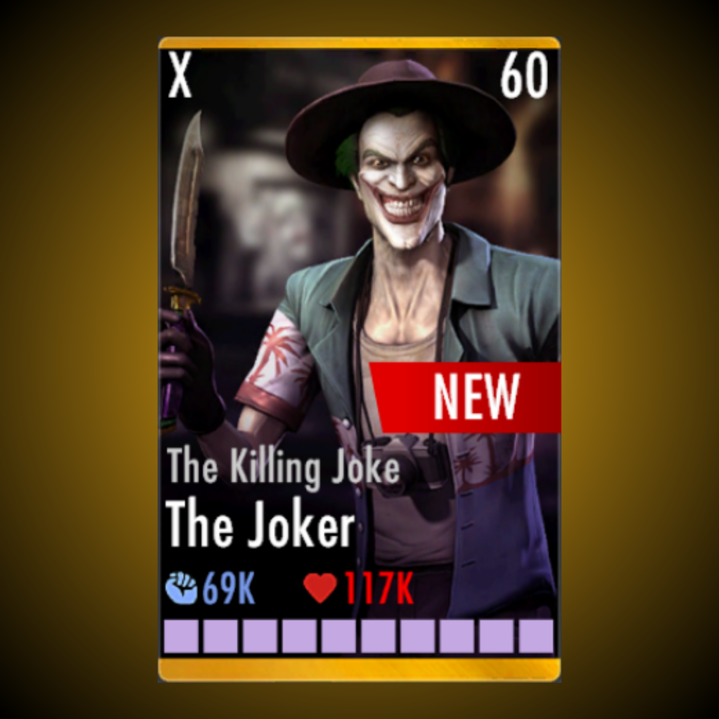 THE KILLING JOKE THE JOKER ELITE X LEVEL 60