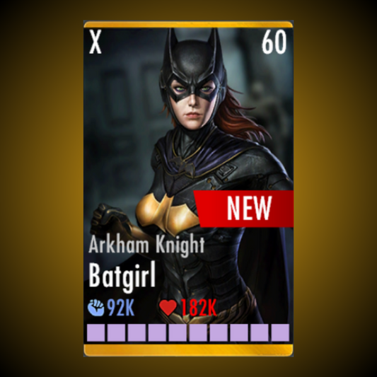 ARKHAM KNIGHT BATGIRL ELITE X LEVEL 60