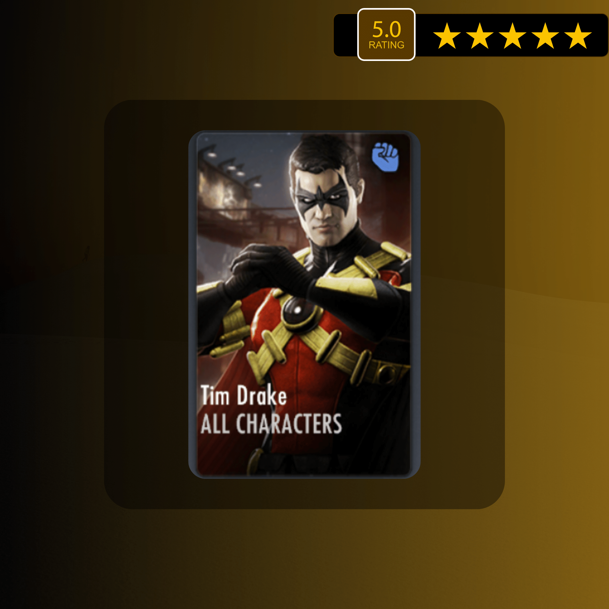 TIM DRAKE SUPPORT CARD – MAGS INJUSTICE SHOP