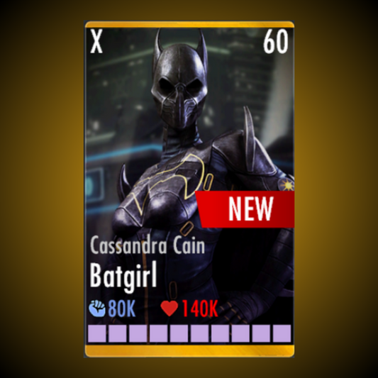 CASSANDRA CAIN BATGRIL ELITE X LEVEL 60