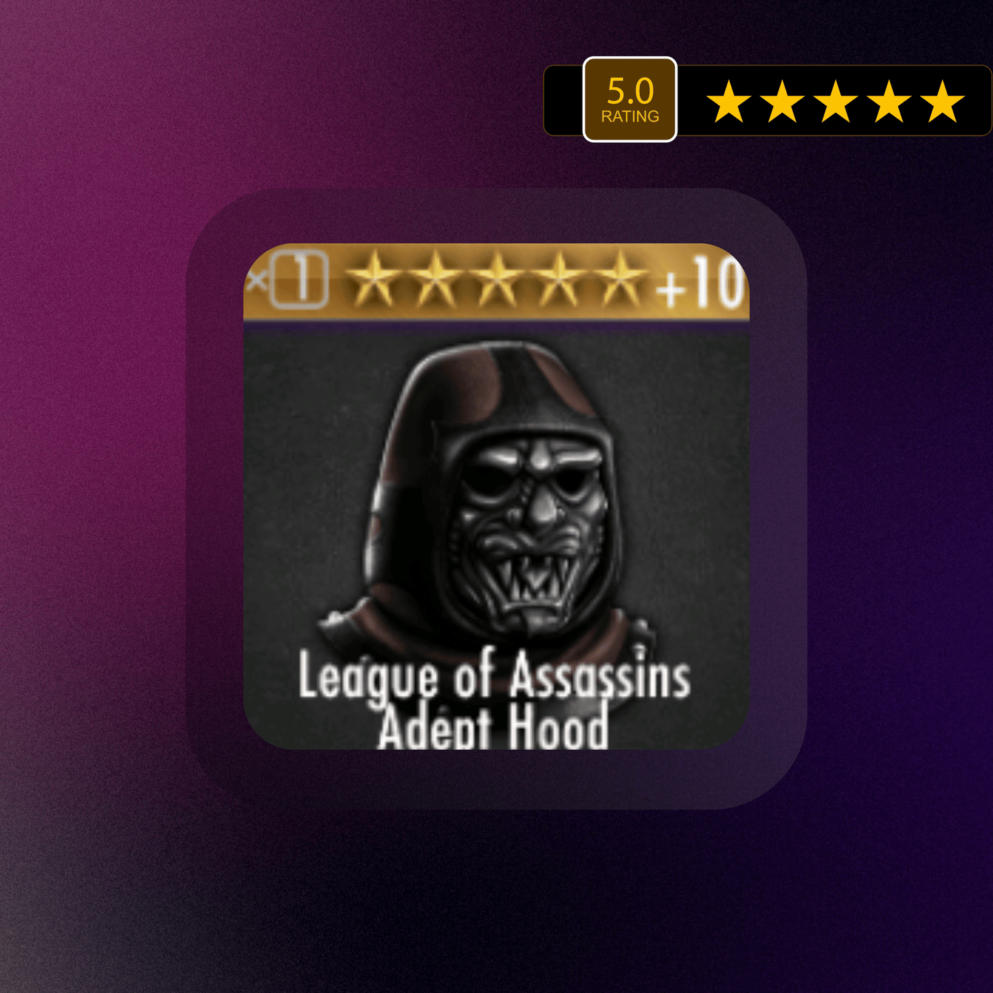 LEAGUE OF ASSASSINS ADEPT HOOD MAX EVOLUTION