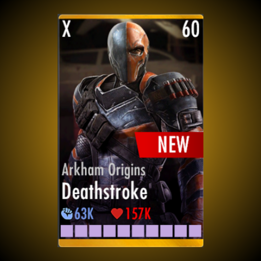 ARKHAM ORIGINS DEATHSTROKE ELITE X LEVEL 60