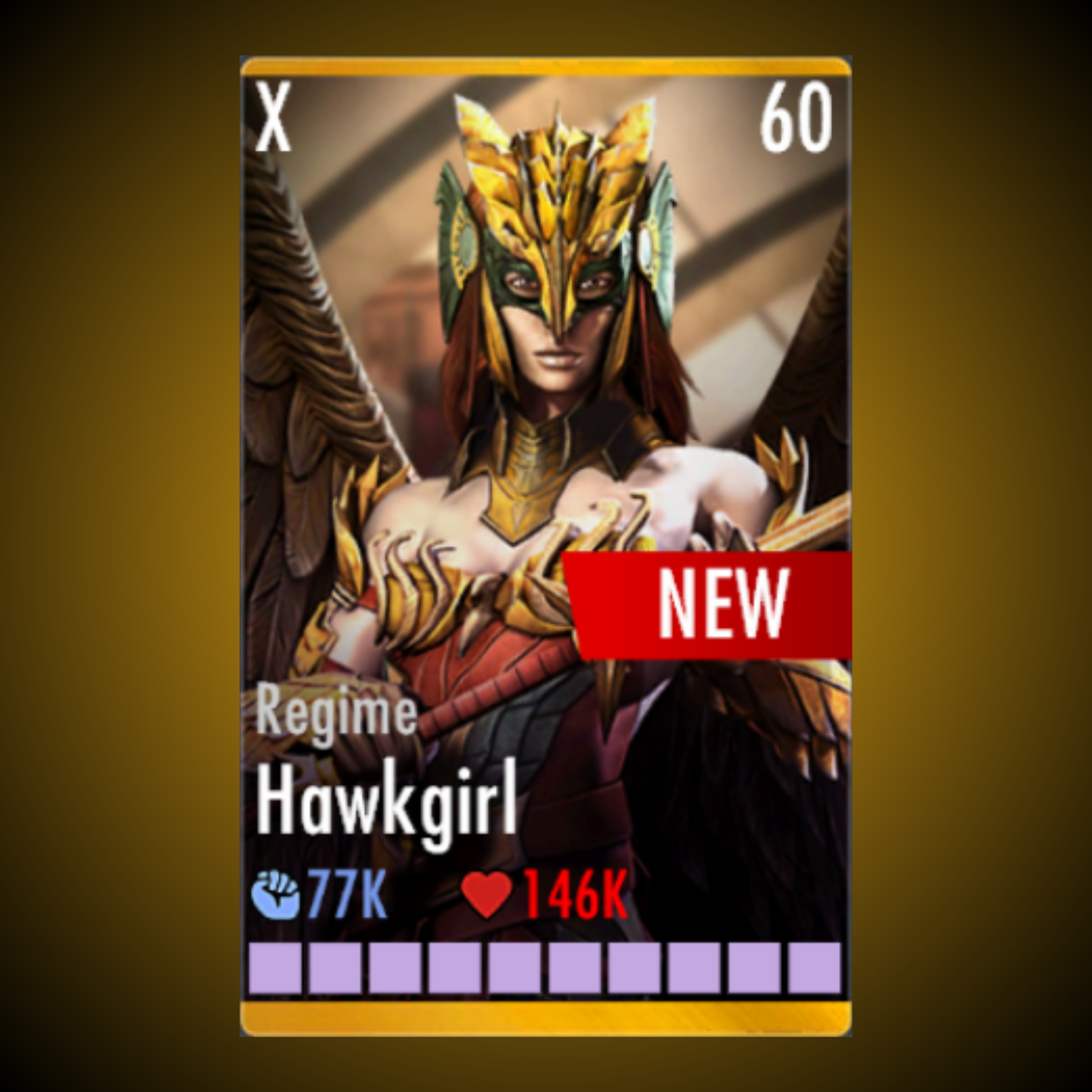 REGIME HAWKGIRL ELITE X LEVEL 60