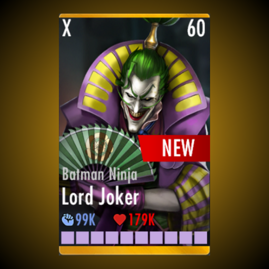 BATMAN NINJA LORD JOKER ELITE X LEVEL 60