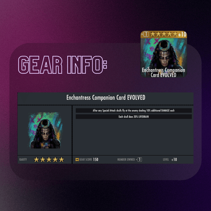 ENCHANTRESS COMPANION CARD EVOLVED MAX EVOLUTION