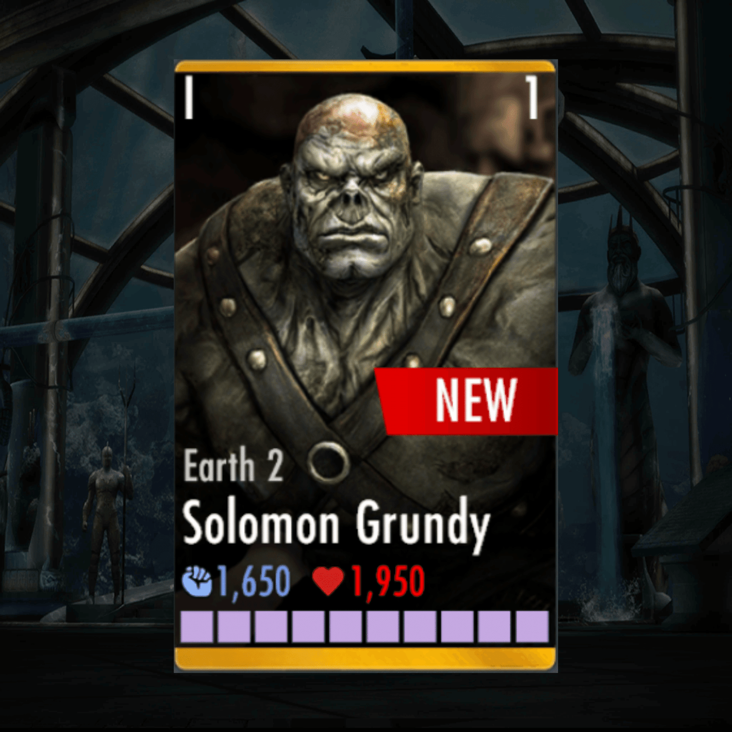 EARTH 2 SOLOMON GRUNDY ELITE 1 LEVEL 1