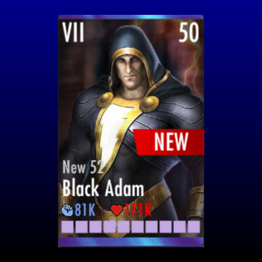 NEW 52 BLACK ADAM ELITE 7 LEVEL 50